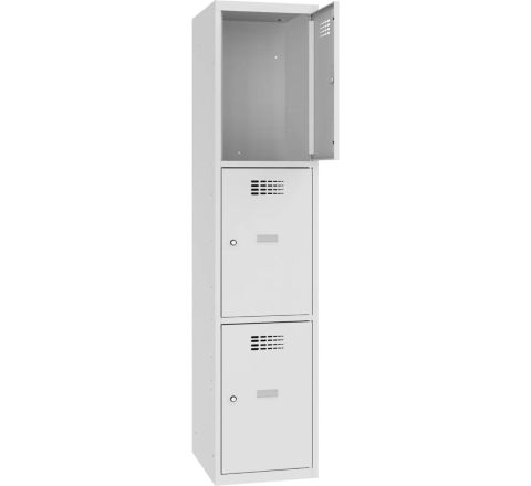 Metalowa szafa szatniowa z 3 schowkami 40 cm  Sus 413 WST